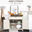 Buffet buffet, armoire de cuisine rustique à 2 portes de grange, armoire d'appoint avec rangement