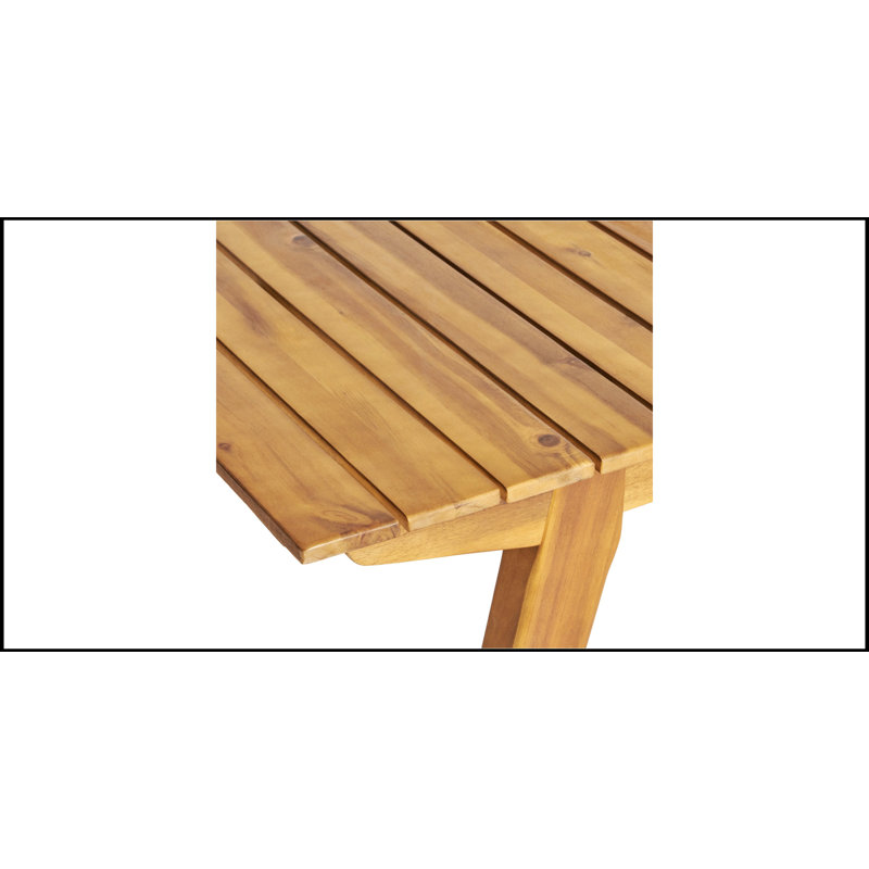 Table d'extérieur rectangulaire en bois d'acacia L 68,50 po x l 37,50 po Dorsy