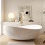 Baignoire de trempage autoportante en résine de luxe 71 po x 43 po