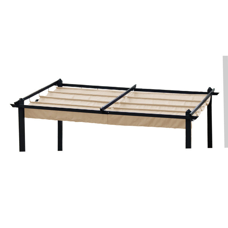 Toile supérieure kaki pour pergola 13 x 10 pi - Protégée, imperméable, facile à assembler, tissu de remplacement, installation facile