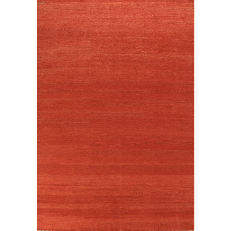 Tapis rayé orange Gabbeh 7 x 10