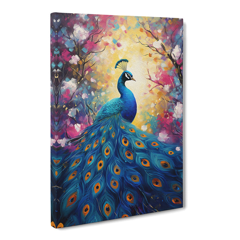 Peacock Impressionism No.2 - No Frame Print, 60cm H x 40cm W x 3cm D