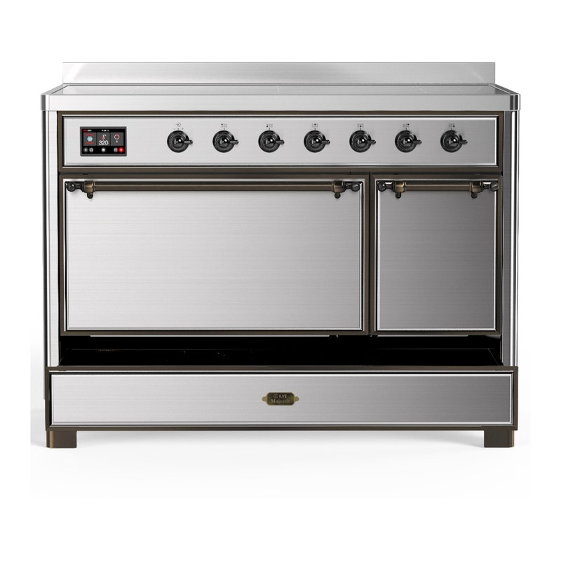 Majestic III Series 48 Inch Induction Range with 6 Induction Elements in Stainless Steel (Burnished Trim), Stainless Steel
