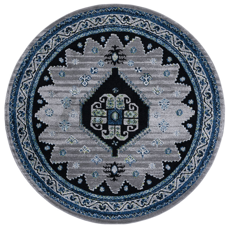Abbie-Anne Performance Oriental Rug, Round 6'7"