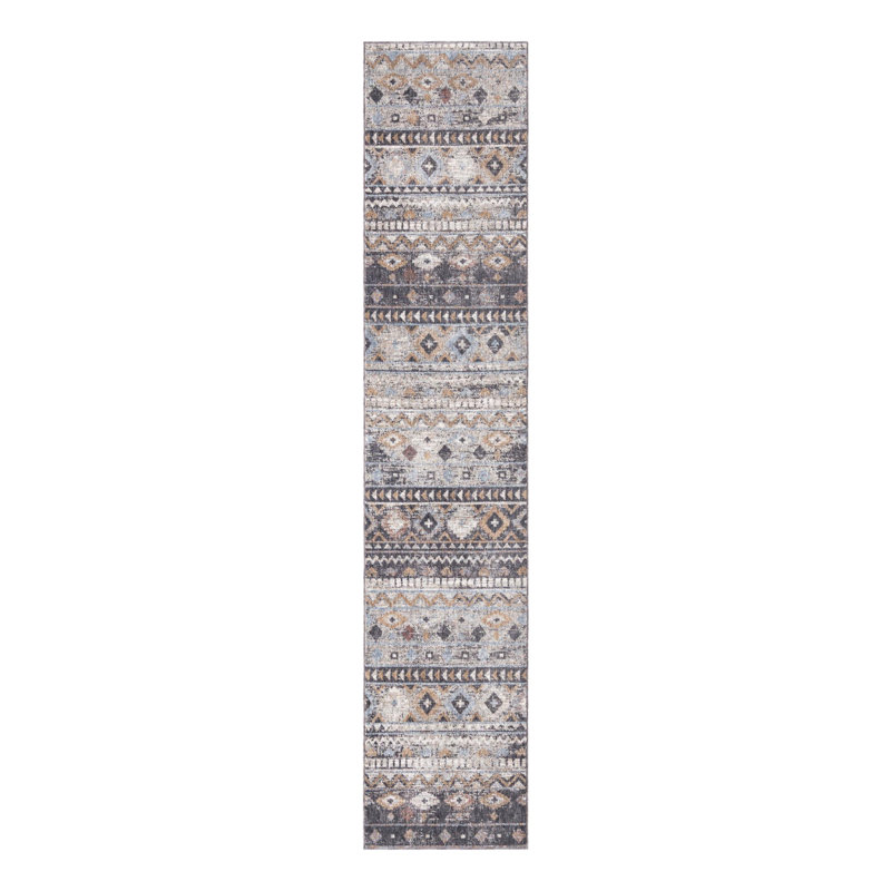 Perlita Geometric Indoor Rug, Runner 2'7" x 12'