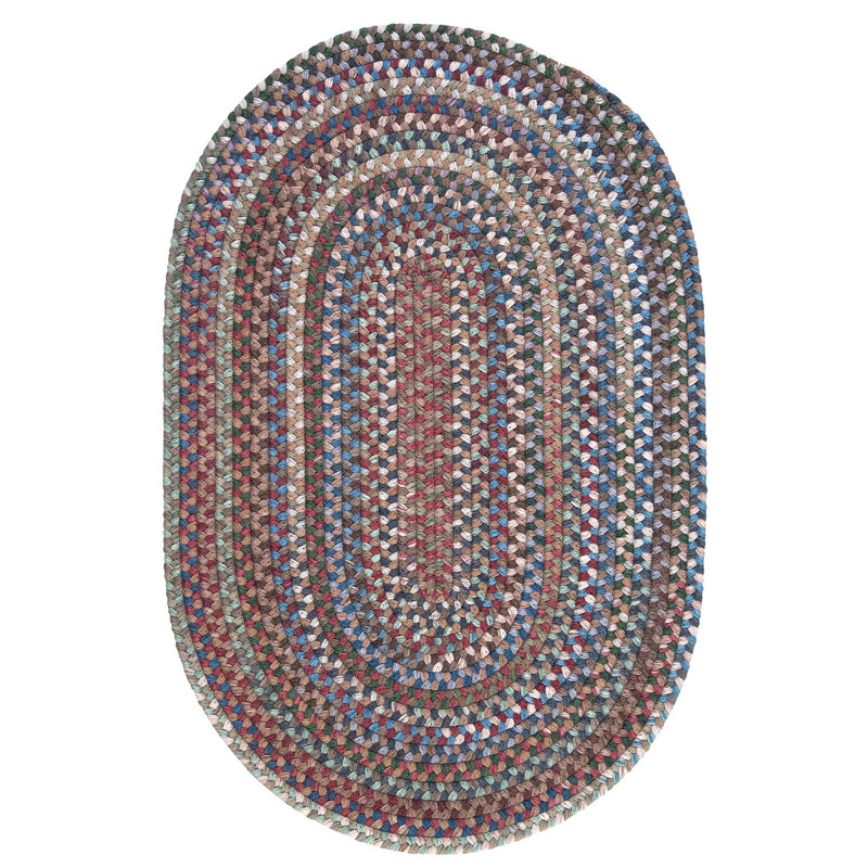 Tapis réversible en laine Oyola - crépuscule, Ovale 3 pi x 5 pi