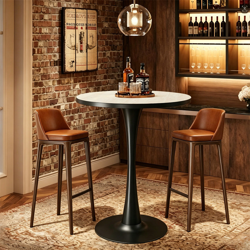 Table de bistro 30 po Luxury, Beige