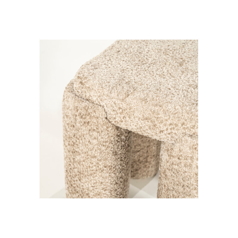 Accent Stool Upholstered Accent Stool, Taupe