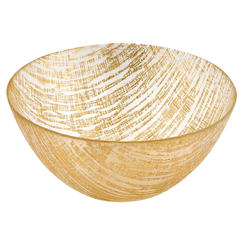 Bol décoratif Baddesley, H 6 po x l 8,75 x P 8,75, Or