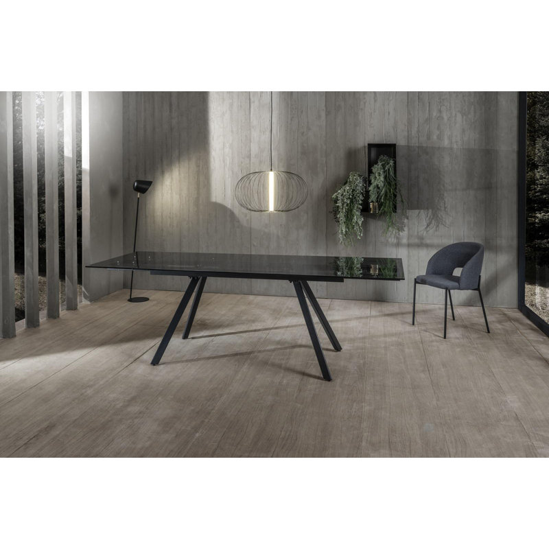 Pontoosuc Extendable Rectangular Glass Top Dining Table
