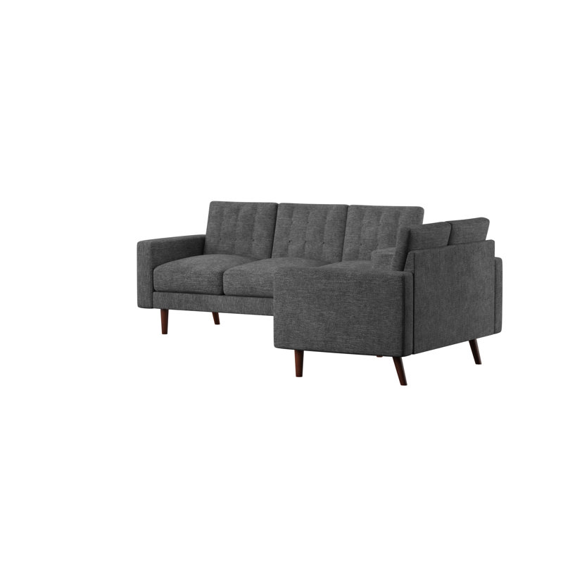 Ensemble de salon en velours 2 pièces Wipert, Velours gris