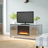 TV Stand for TVs up to 70" with Electric Fireplace Included