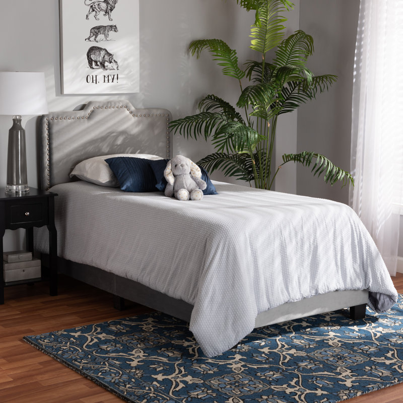 Julianna Upholstered Standard Bed, Gray, Twin