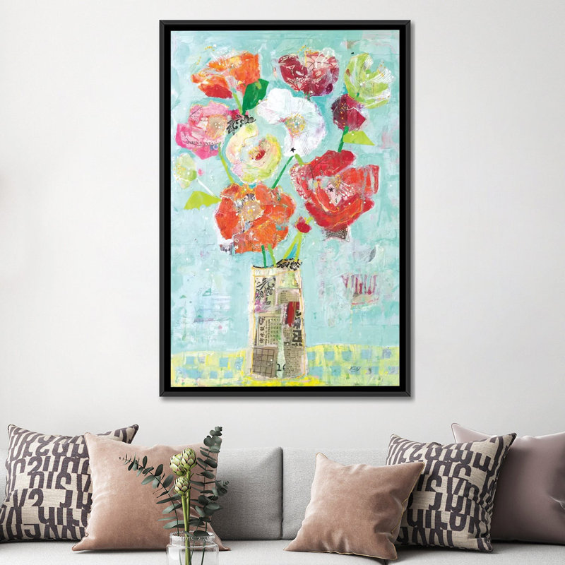 « jersey grand », impression sur toile, H 26 po x l 18 po x P 1,5 po, Toile avec cadre noir, Pas de tapis