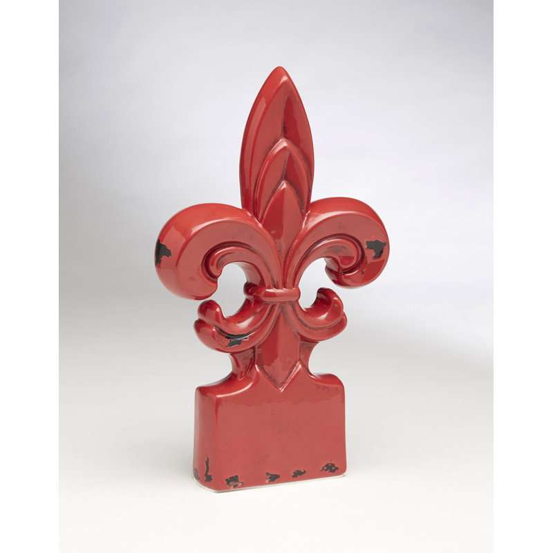 Cardiff Fleur De Lis Finial, Red