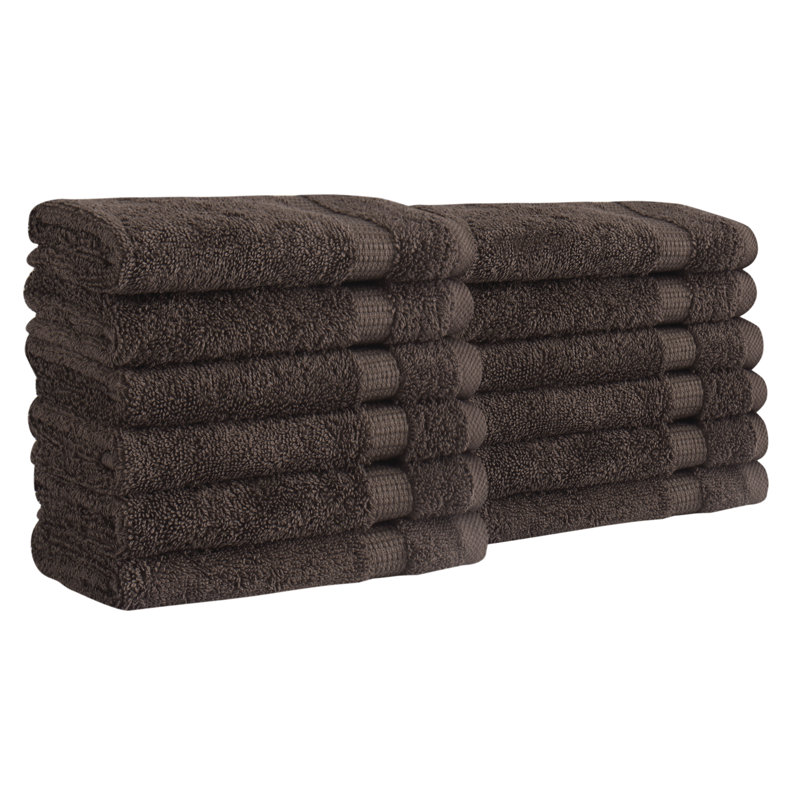 Agathon Turkish Towel,100% Cotton Washcloth, Chocolate