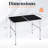 3Ft. Black Rectangular  Patio Folding Table Aluminum-54794273