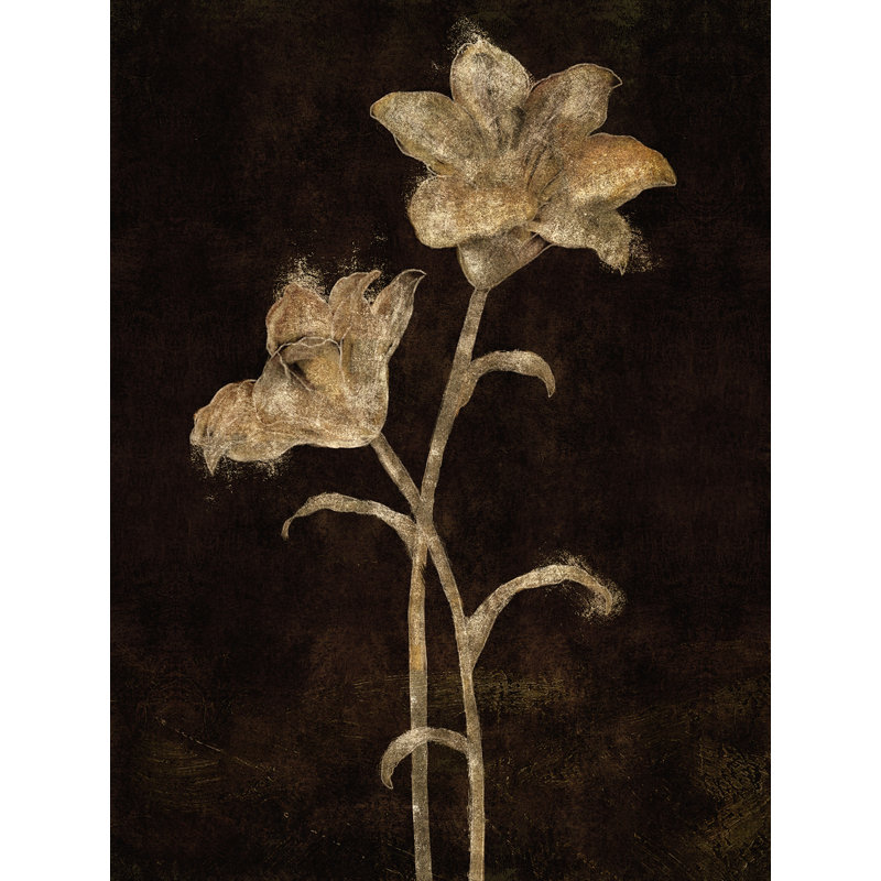 « coucher de soleil dans le fleur i », impression sur verre
