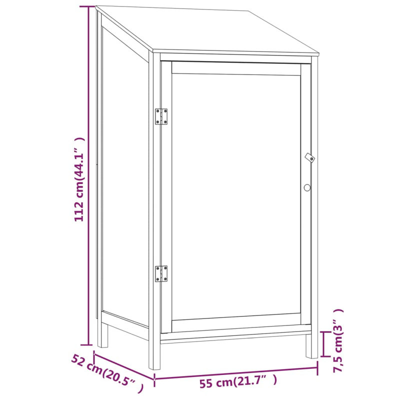 1.81 ft. W x 1.71 ft. D Solid Wood Lean-To Tool Shed, Anthracite