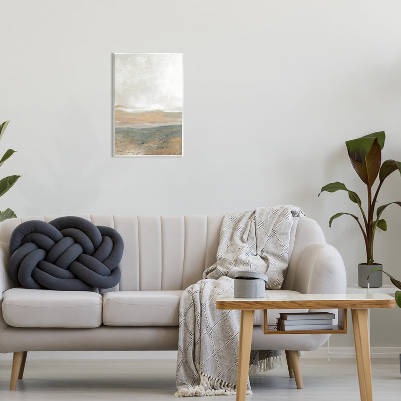 «Ba-245-Wood Neutral Desert Abstraction On MDF» par Carol Robinson, reproduction, H 19 po x l 13 po x P 0,5 po