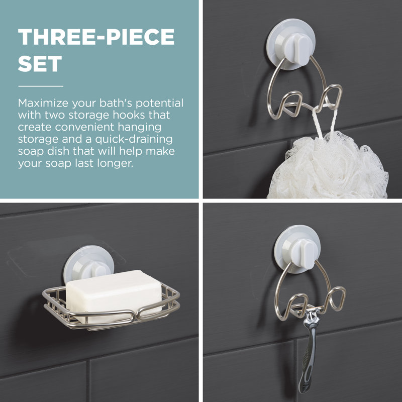 Ensemble d'accessoires de salle de bain 3 pièces en acier inoxydable