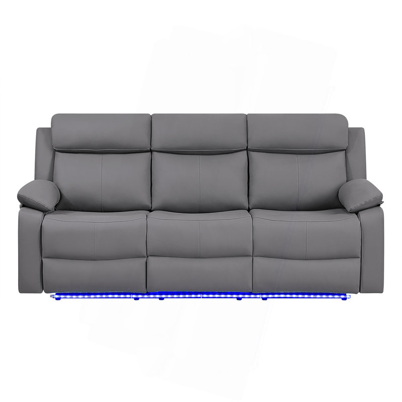 Canapé inclinable blanc avec lumières DEL Blanche