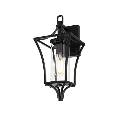 Canterbury 7 Inch Outdoor Wall Sconce in Black