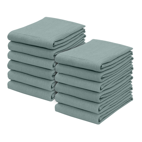 5/10PC Microfiber Dish Cloth Waffle Weave Kitchen Drying Towels Grey NEW