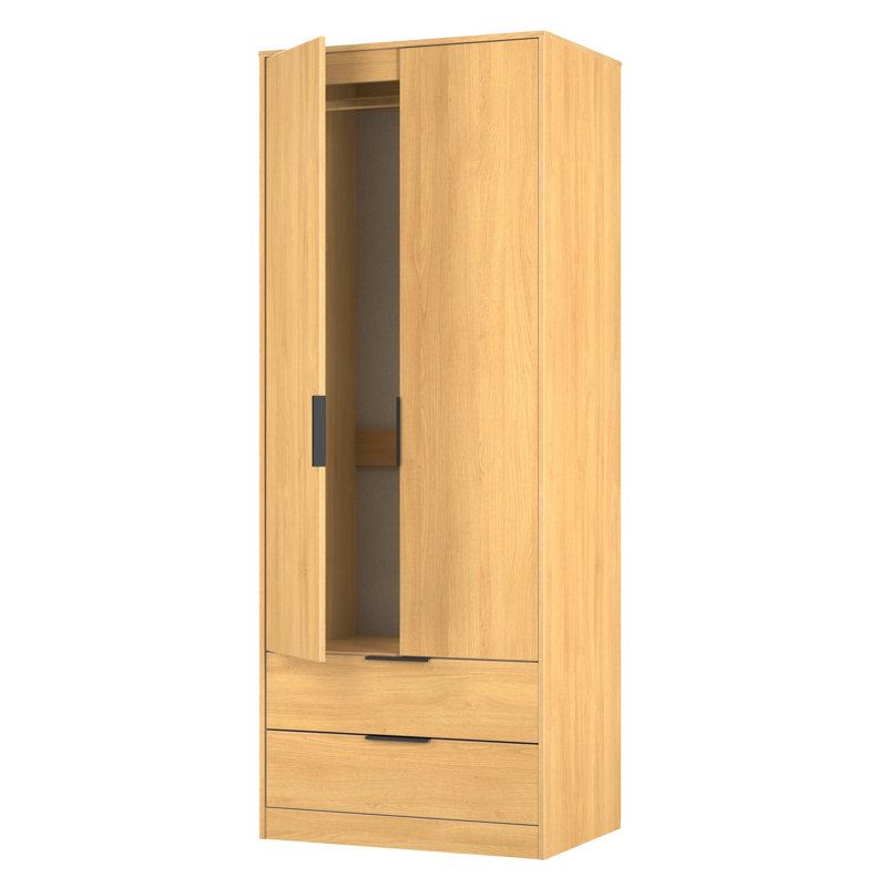 Turah Manufactured Wood Wardrobe, Modern Oak
