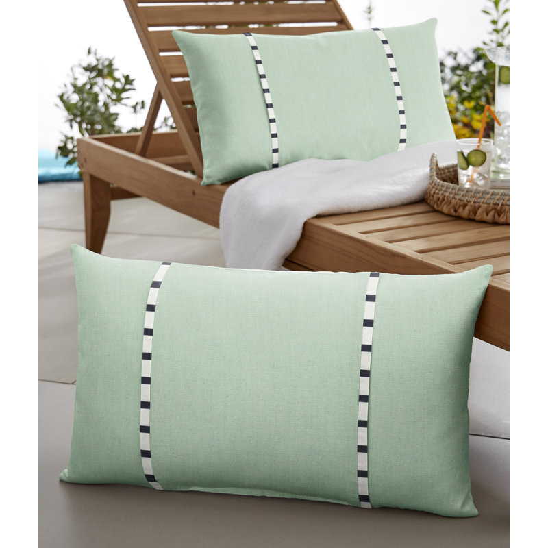 Coussin Keegan, 16 po x 26 po, Vert viride