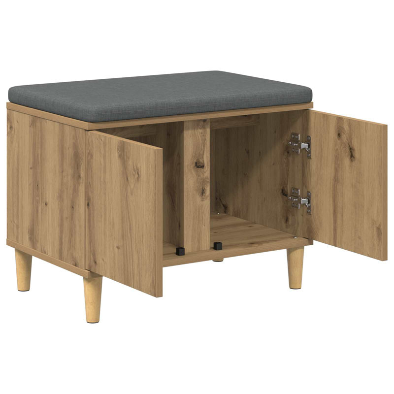 Storage Bench, Artisan Oak, 46cm H x 60cm W x 38cm D