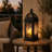 15" Gothic Decorative Candle Lantern （Black）-839749547