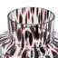 D5.1X8" Clear Glass Accent Vase With Artistic Amber Spots