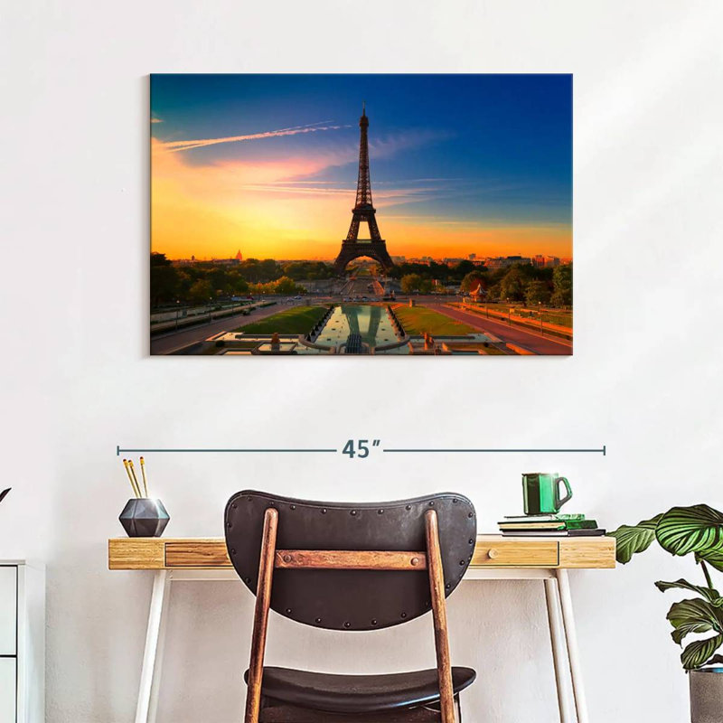 Kavia Eiffel Tower At Sunrise, 26" H x 39" W