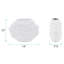 Vase en céramique blanc brillant Lamarra-250301451