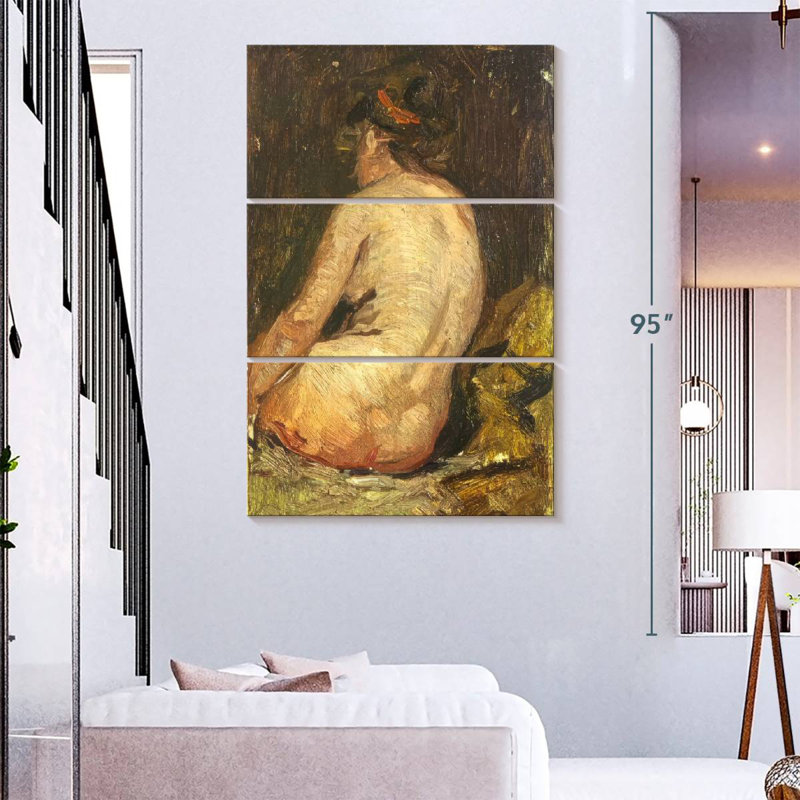 Leisha, nu féminin de dos, H 74 po x l 48 po