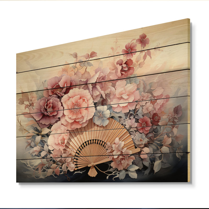 " China Art Silk Fans ", 30" H x 40" W x 0.78" D