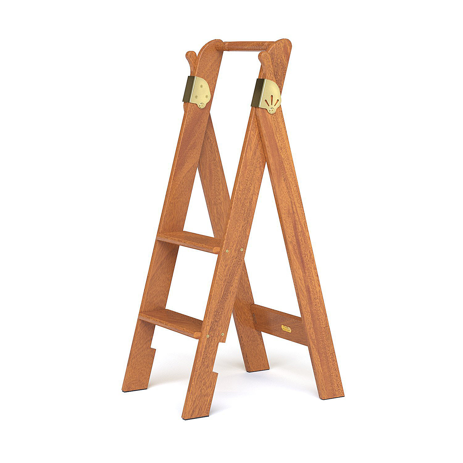 WFX Utility™ 43-1/2" Folding 2 Step Wood Step Stool With 250 Lb. Load ...