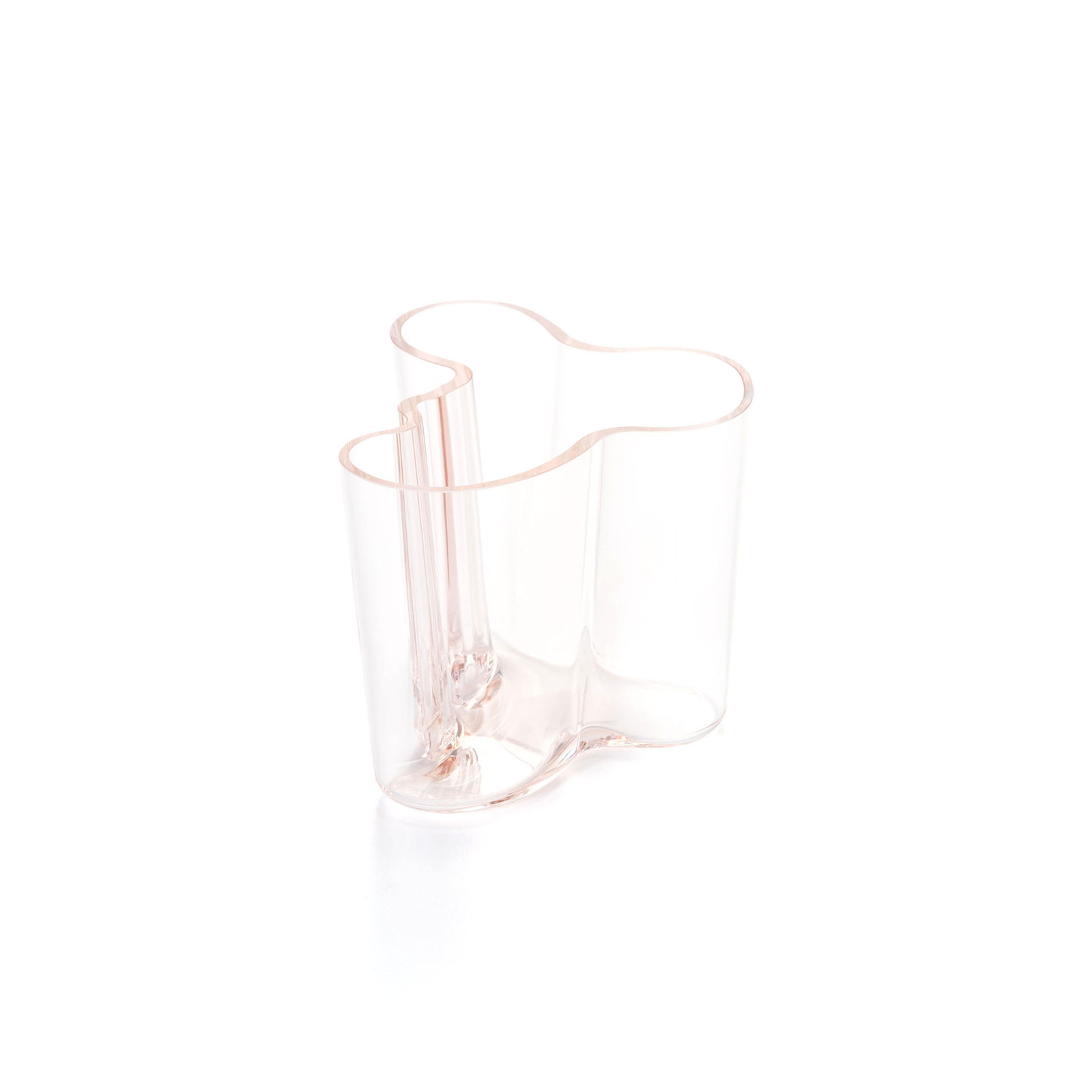 Alvar Aalto Table Vase, 3.74" H x 4.49" W x 3.69" D, White
