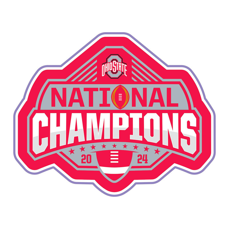Logo de l'Ohio State University CFP National 2025, trophée