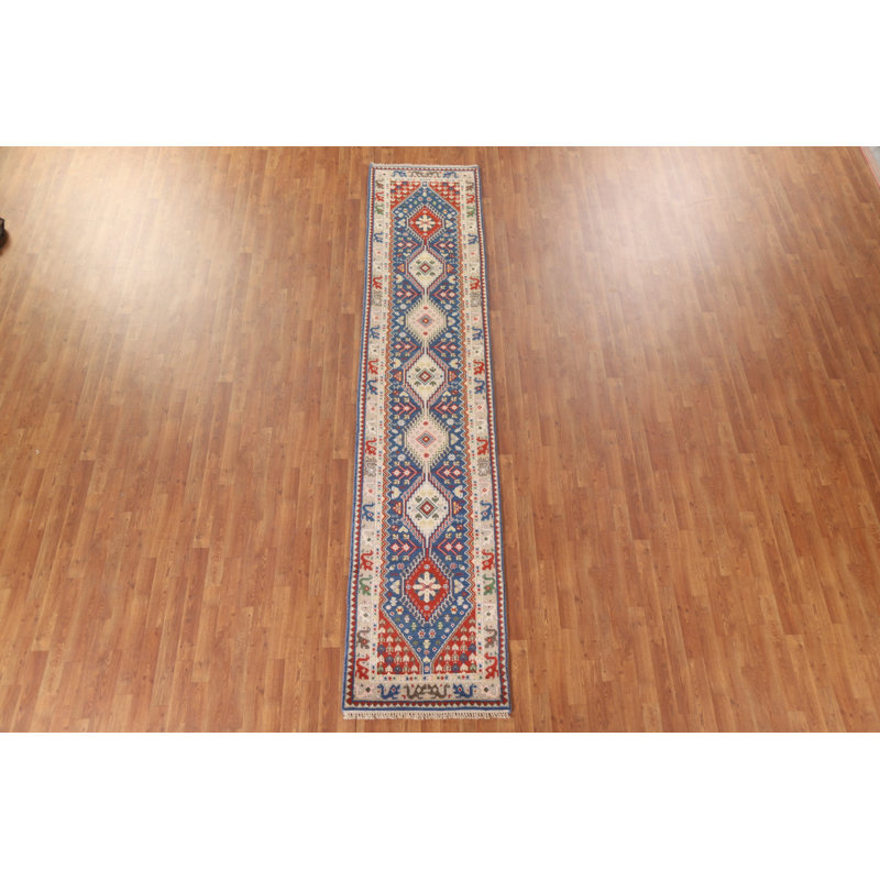 Tapis de couloir oriental bleu 3x12