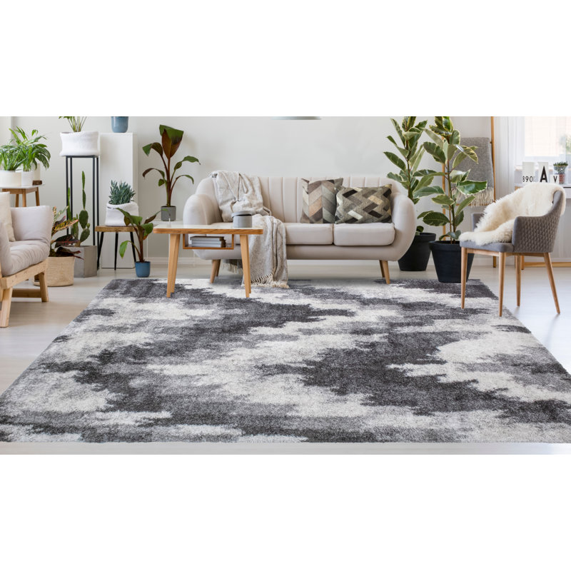 Asay Performance Abstract Indoor Rug, Rectangle 5' x 8'