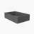 19.68'' Concrete Vessel Rectangular Modern Dark Gray With Patterns Bathroom Sink