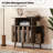 35.5'' Round Record Player Stand With Charging Station,turntable Stand Table With Open Storage