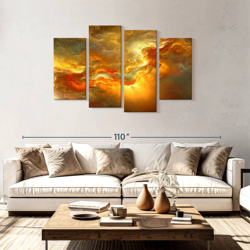 Avery Sunset Glow Abstract, H 48 po x l 75 po