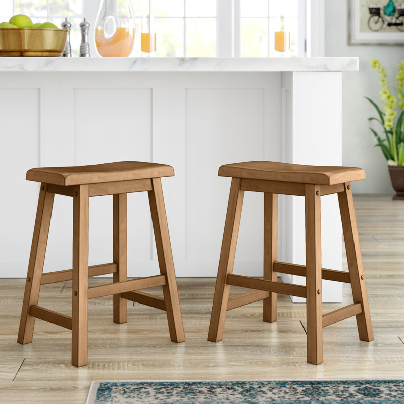 Whitworth Solid Wood Stool, Bar Stool (29" Seat Height), Oak