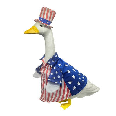 Independence Day Flag Big White Gooses Festival Set Decoration Sculpture Decoration