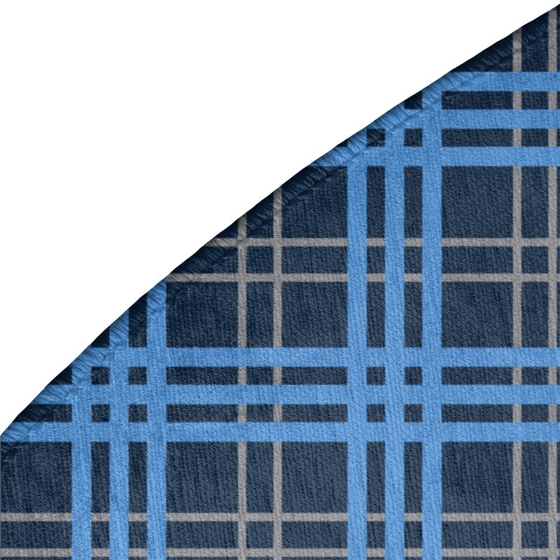 Plaid Indoor Rug, Round 5'
