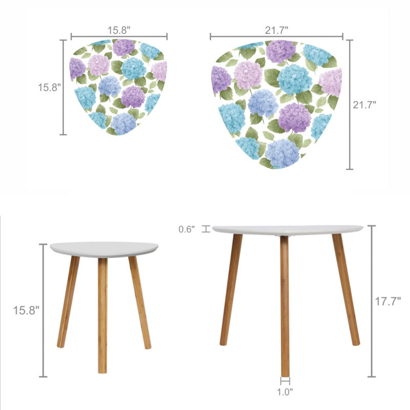 Ensemble de 2 tables basses gigognes Triangle