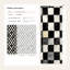 Papier peint moderne à damier noir et blanc brossé